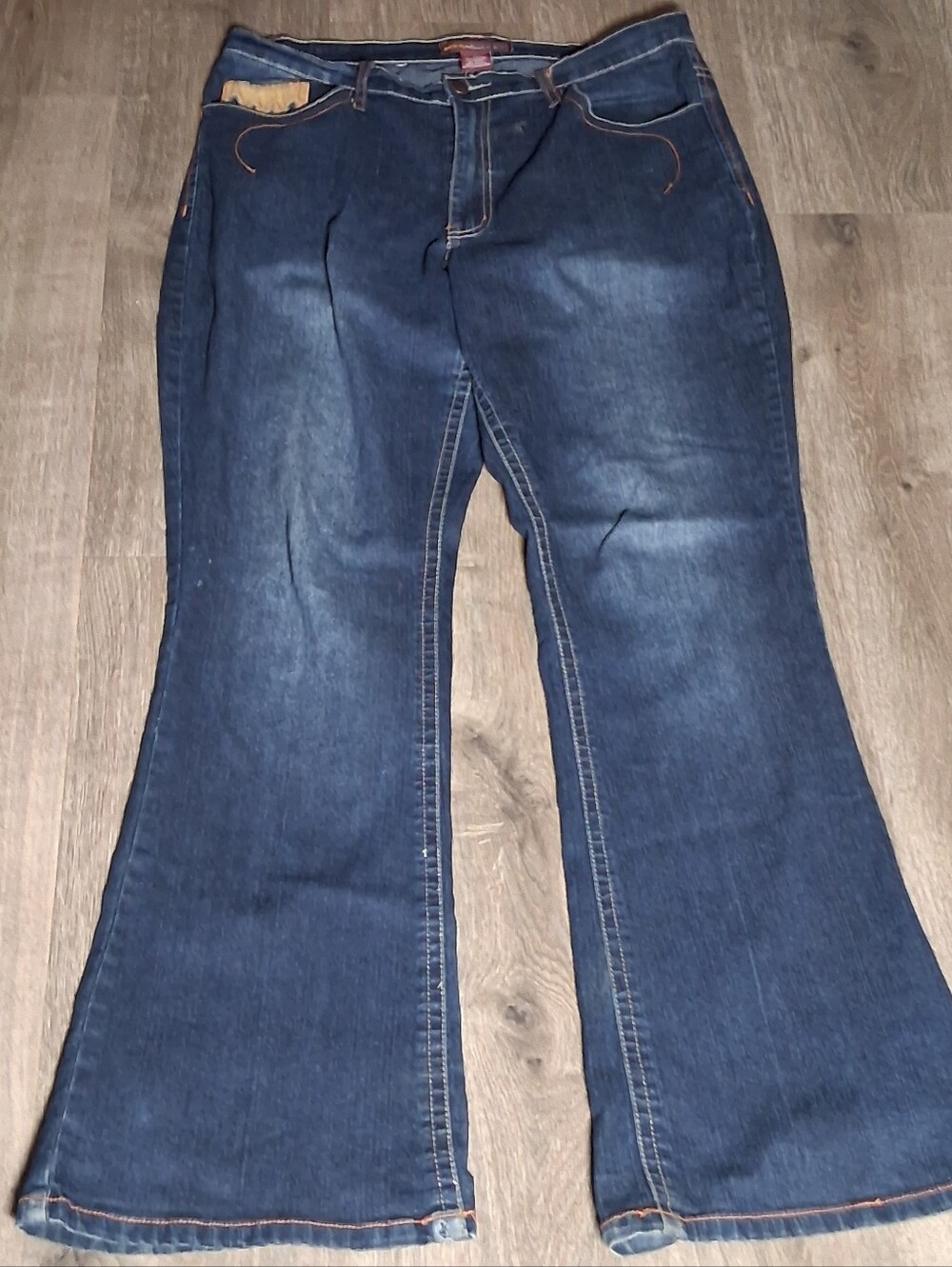 Neeso Premium Jeans Y2k Style dark wash flare denim Jeans